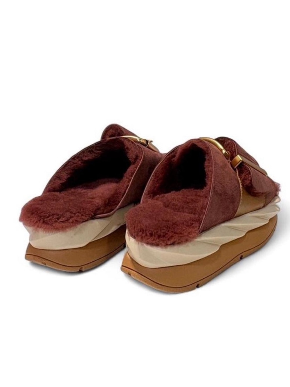 MELLOW LAZE ROSE Shearling Slides - Picture 5 of 8